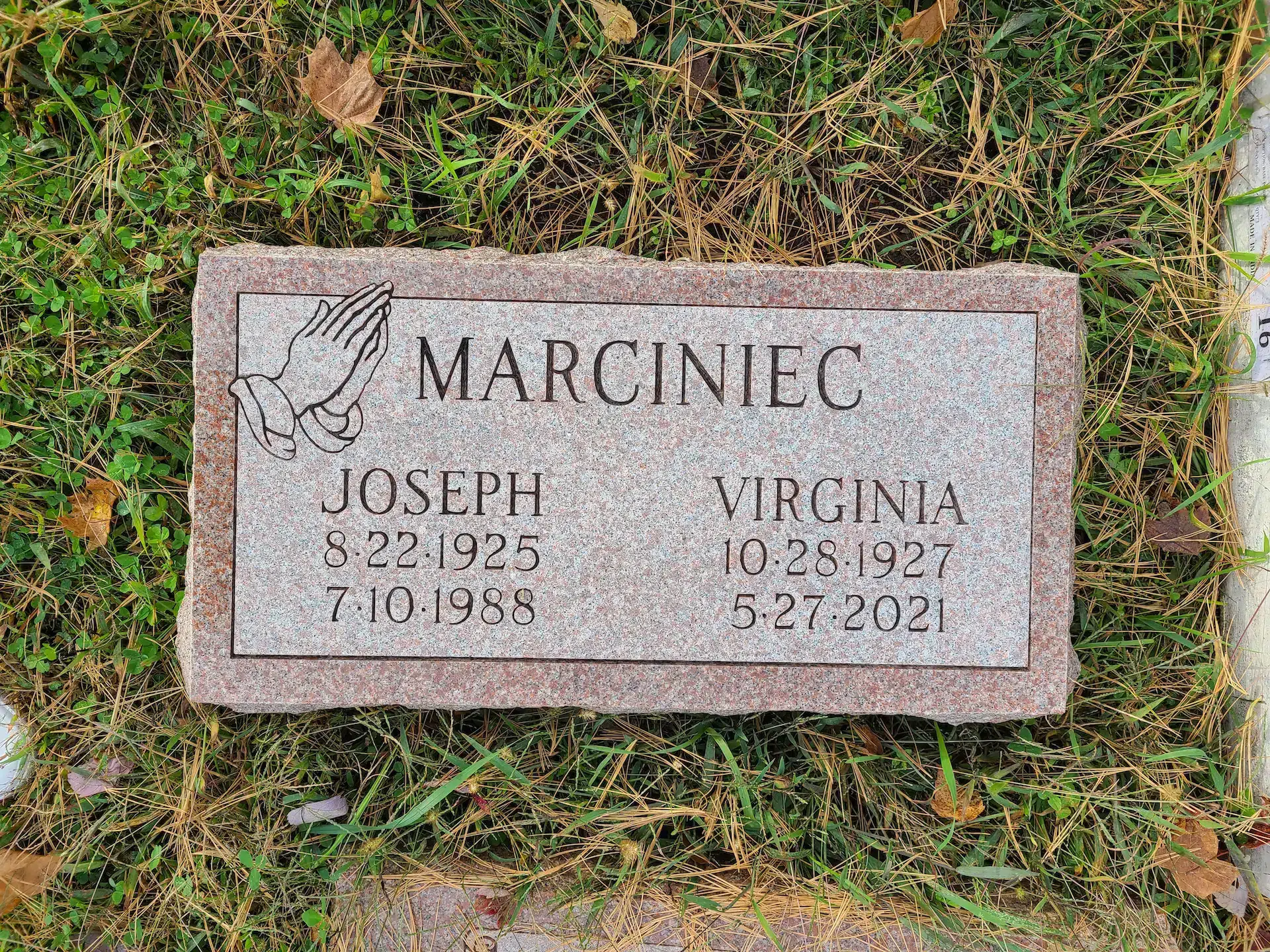 Granite Grave Marker hand-carved by Couple Marker Shop in NJ — image 2