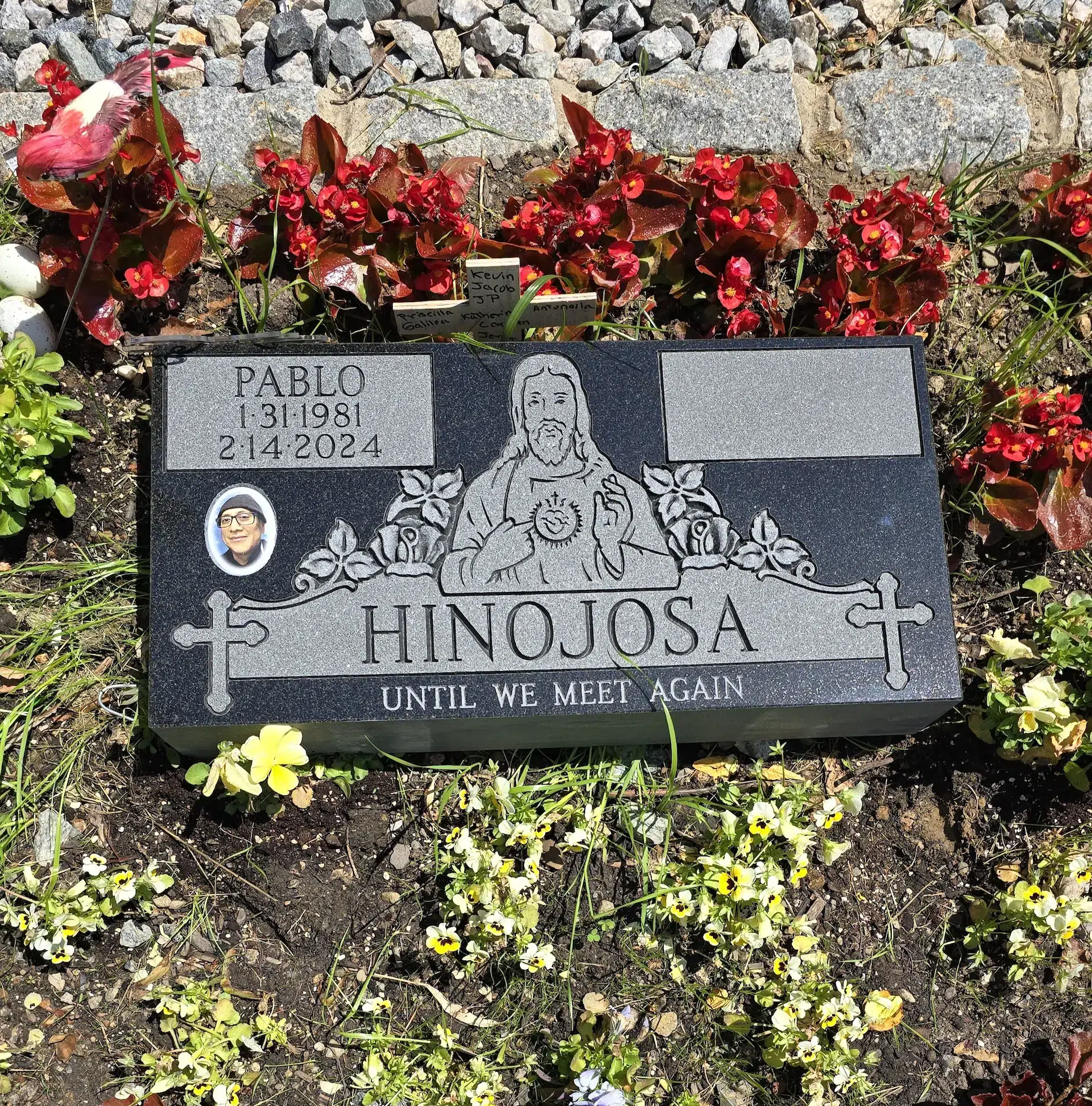 Granite Grave Marker hand-carved by Couple Marker Shop in NJ — image 3